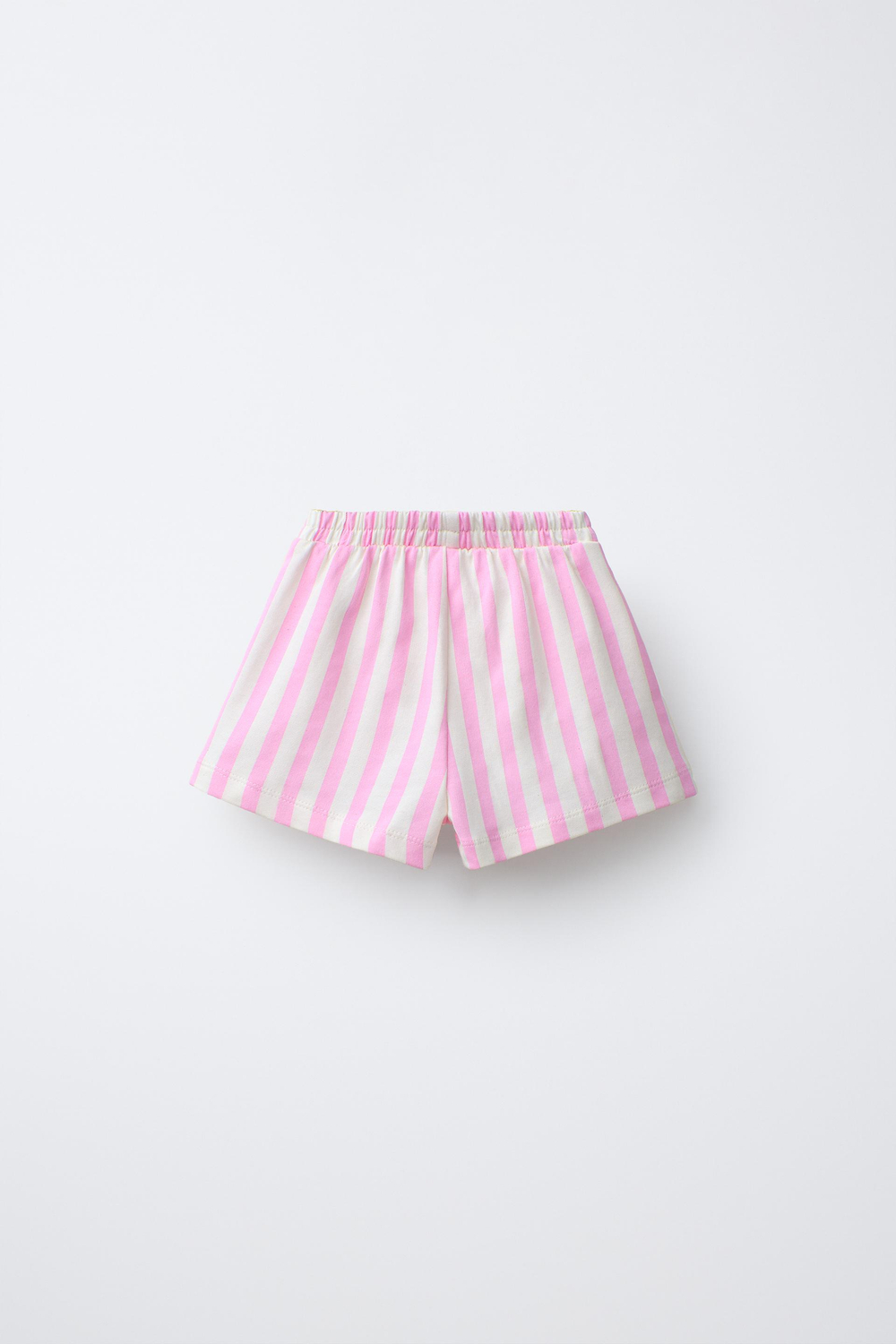 ZARA БЕРМУДЫ В ПОЛОСКУ С ЛАМПАСАМИ, РОЗОВЫЙ/БЕЛЫЙ