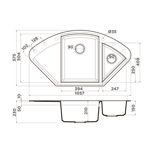 кухонная мойка Omoikiri Sakaime 105C-WH Tetogranit/белый