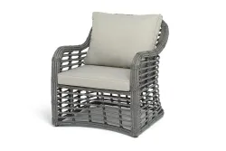 "Ницца" лаунж-зона из искусственного ротанга, цвет серый