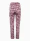 Брюки женские с принтом, цвет розовый с черн рисунком, размер 48