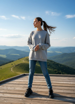 Свитшот женский оверсайз хлопок толстовка