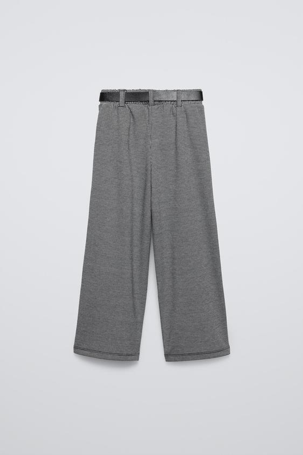 ZARA ЖАККАРДОВЫЕ БРЮКИ С РЕМНЕМ, СЕРЫЙ