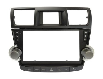 Комплект рамки с разъёмами 10" +can Toyota Highlander U40 2010-2013(крутилки кнопки) - Car-Smart 7194F4