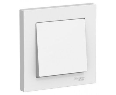 Выключатель одноклавишный AtlasDesign Schneider Electric белый в сборе ATN000112