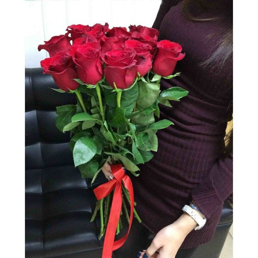 Красные розы Эквадор 50см