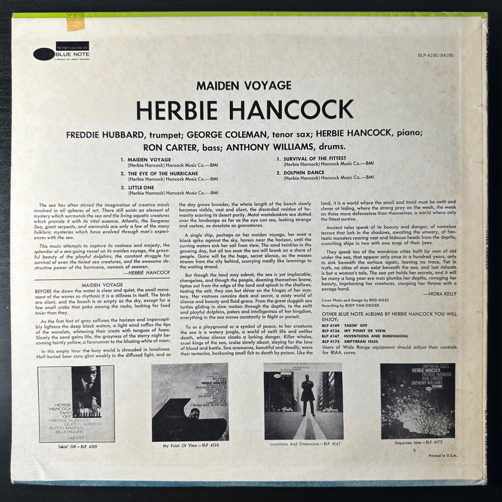 Herbie Hancock ‎– Maiden Voyage (США 1975г.)