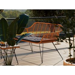 Кушетка Vetle Bent, 125х68х81 см, ротанг