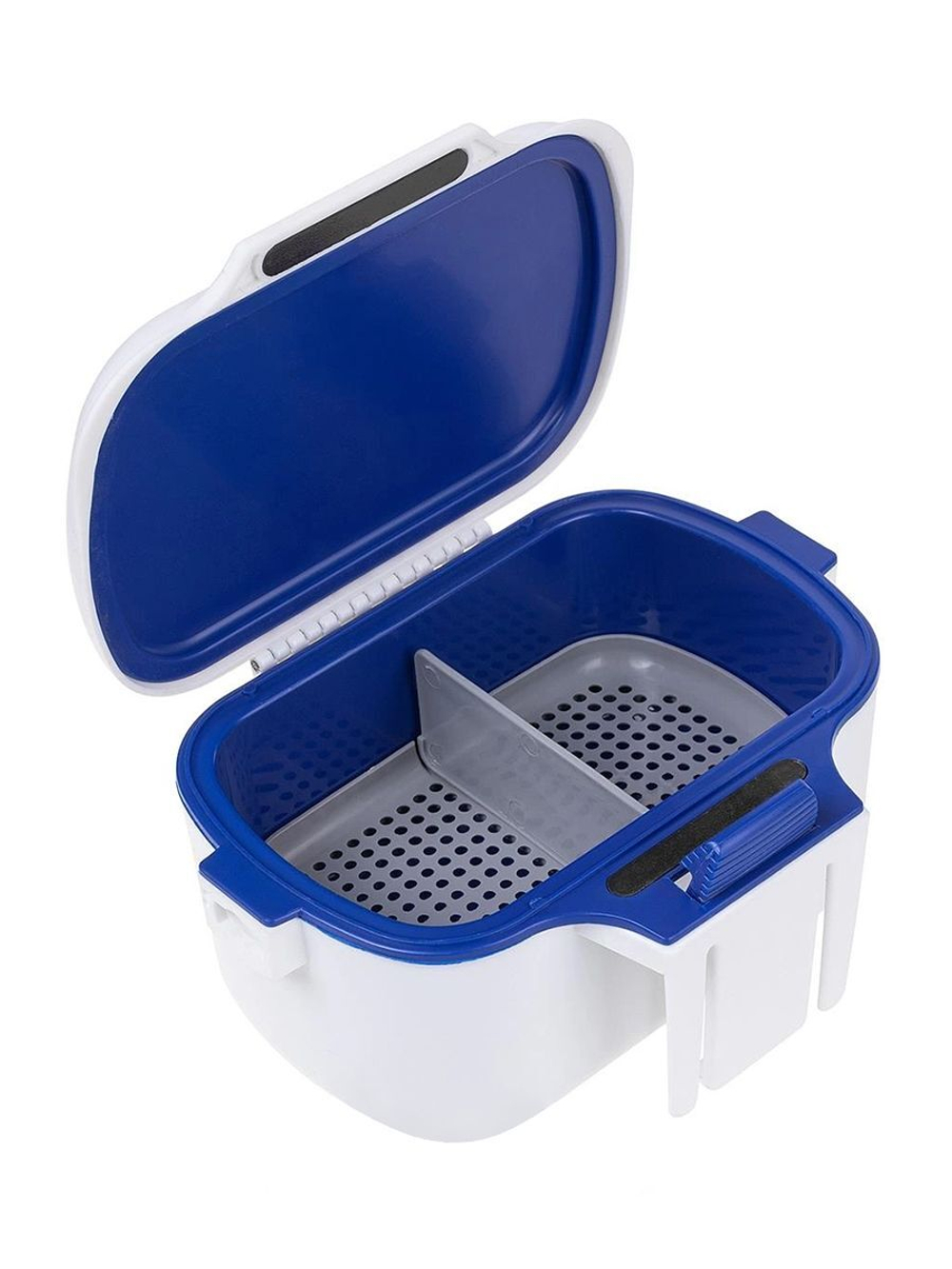 Коробка для наживки Nisus поясная термо 15х12х7.5 см, белая/синяя