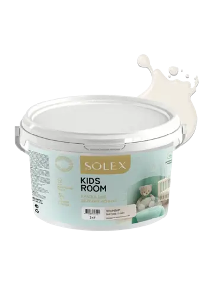 SOLEX Краска для детских комнат KIDS ROOM цв.Пломбир (Pantone 11-0604) 3кг (ИжСинтез)