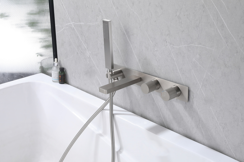 Смеситель ABBER Rund AF8730SP для ванны скрытого монтажа, сатин