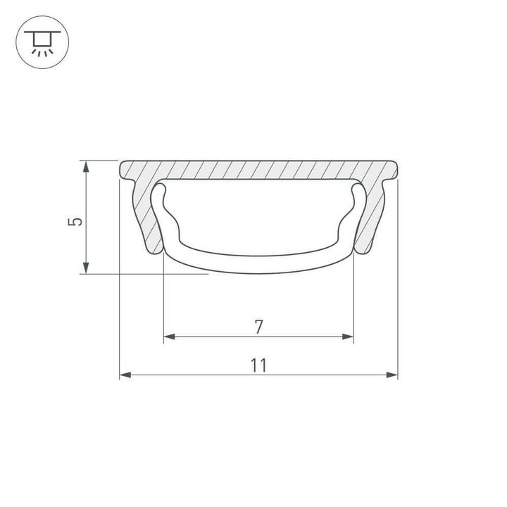 Профиль Arlight ARH-Bent-W11-2000 Anod 023592