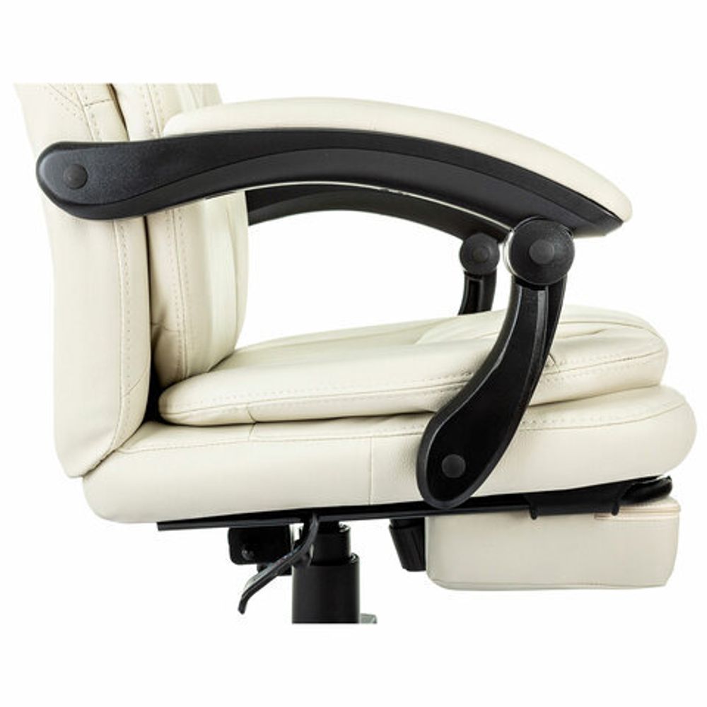 Кресло офисное CH-868N-BF, синхромеханизм, подставка для ног, экокожа, бежевое, 2018357