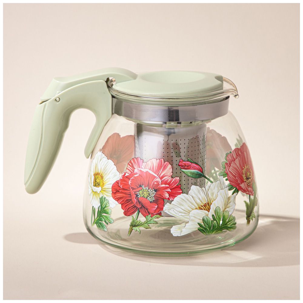 ЗАВАРОЧНЫЙ ЧАЙНИК AGNESS С ФИЛЬТРОМ "МАКИ" 900 МЛ.