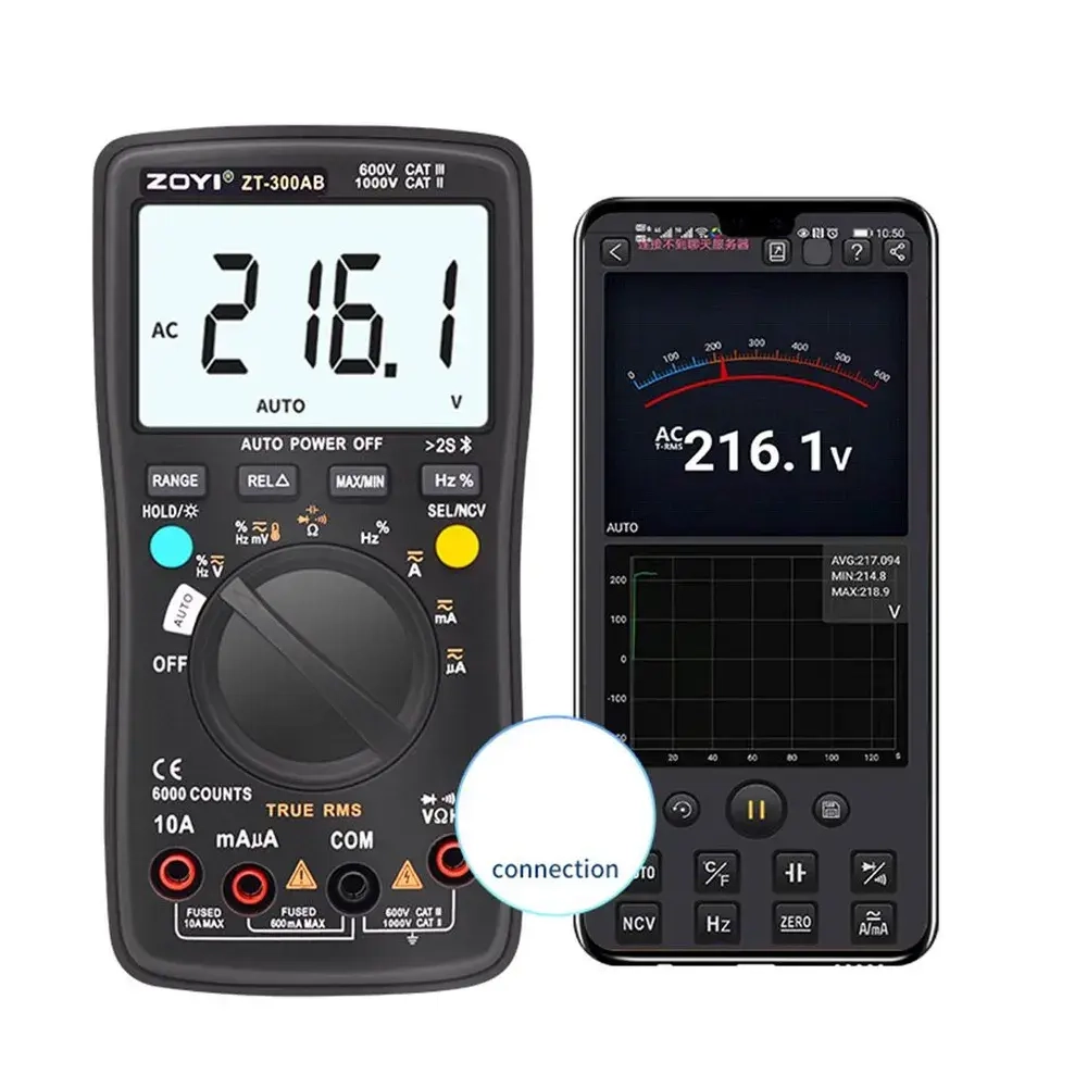 ZT-300AB ZOYI интеллектуальный мультиметр с функцией Bluetooth поиск проводки