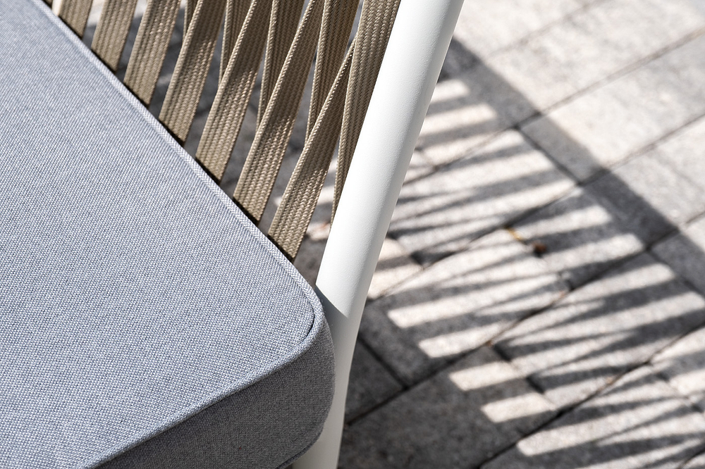 "Касабланка" лаунж-зона плетеная из роупа 4-местная, цвет серый