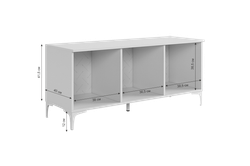 Тумба "Зефир" 115.01, (Белое дерево/пудра розовая (эмаль), 1200*424*536