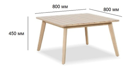 Столик деревянный кофейный Tagliamento Nara, песочный