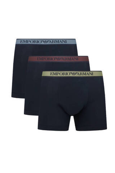 Трусики-боксеры 3шт. Emporio Armani - темно-синий(111473 4F717)