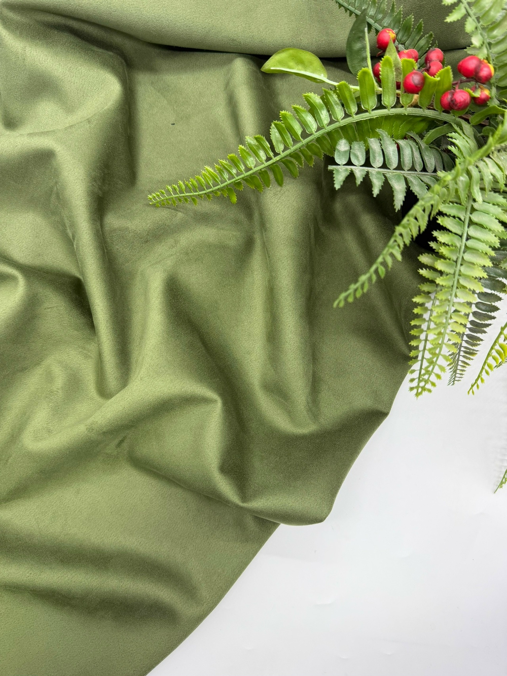 Замша на скубе хаки