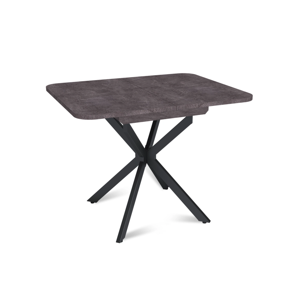Стол Твист раздвижной (100+30) камень темный / опоры черные