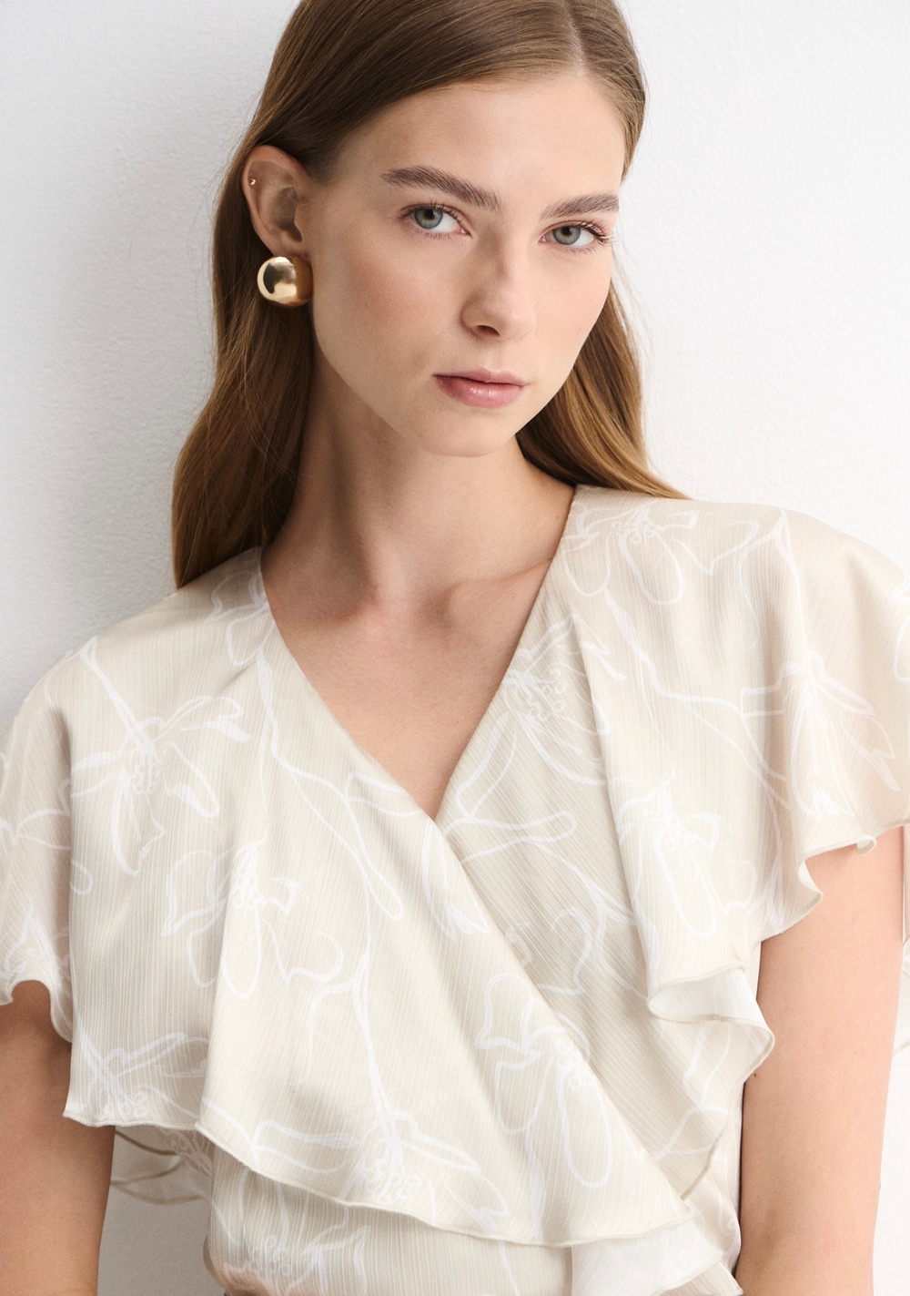 Платье Нежность миди бежевый