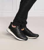 кожаные кроссовки allie stride Michael Kors - черный(43S2ALFS1L)