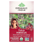 Organic India, Tulsi Tea, гибискус, без кофеина, 18 пакетиков для заваривания, 36 г (1,27 унции)