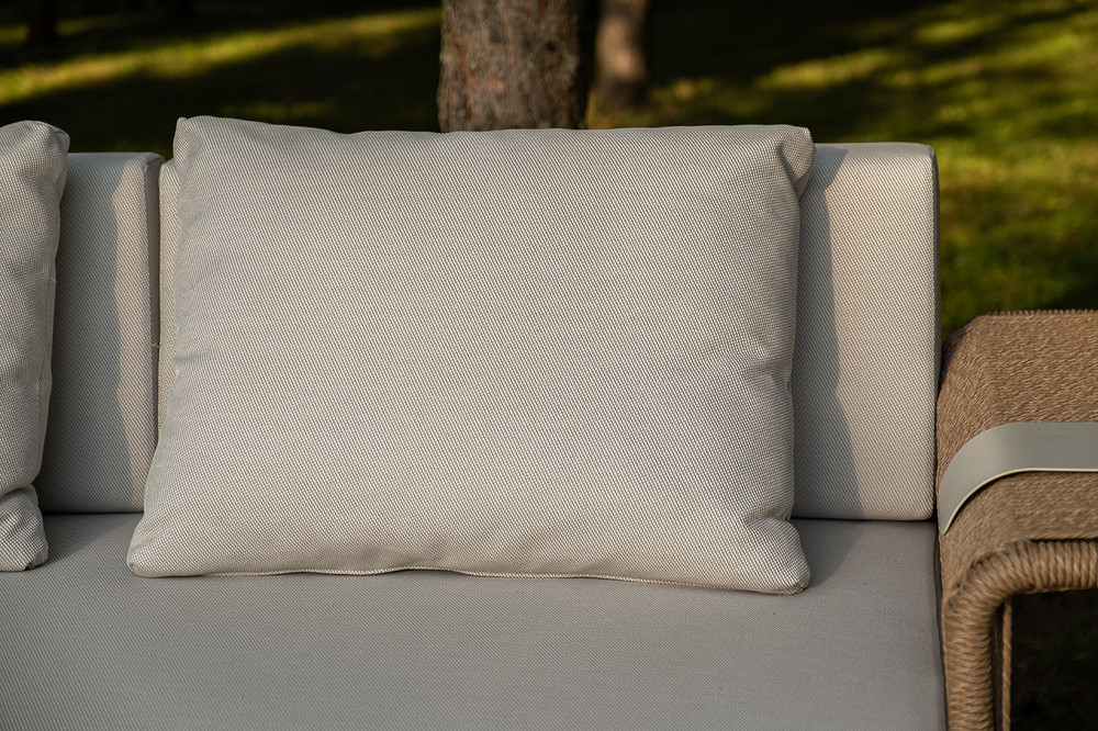 "Мальдивы" лаунж-зона из искусственного ротанга, цвет соломенный