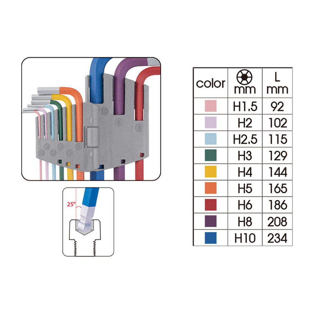 KING TONY (20109MW) Набор Г-образных шестигранников 1.5-10 мм, длинные, с шаровым окончанием, 9 предметов