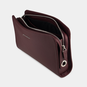 Женская сумка Emilie из кожи теленка, цвета бордо