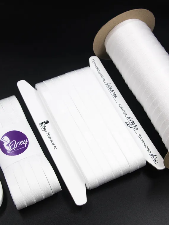 001 640/10 ОПТ Бретель Lauma Fabrics, 10 мм, белый 001