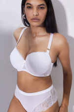 Белые трусики-стринги с высокой талией Glow (Размер: 46) (Цвет: белый)