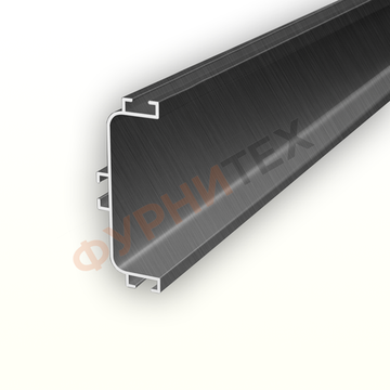 KB91 Профиль горизонтальный C-образный средний для нижних баз 4м Черный браш A25