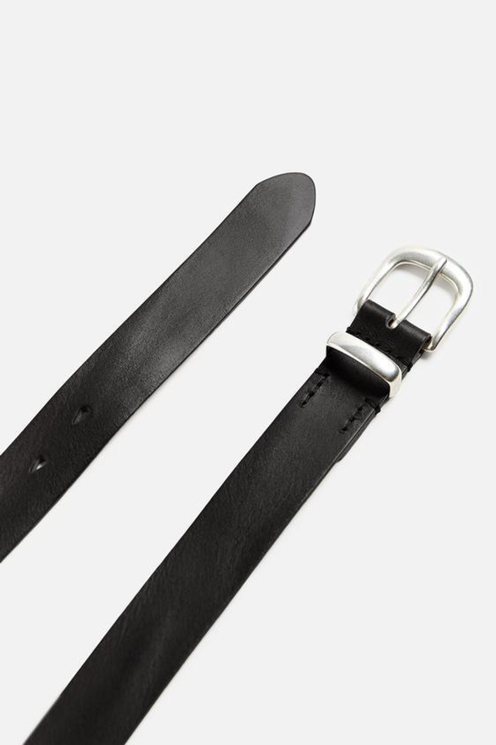 ZARA КОЖАНЫЙ РЕМЕНЬ, ЧЕРНЫЙ