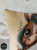 Декоративный гобеленовый чехол для интерьерной подушки Маруся 38*38