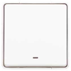 Выключатель ЭРА Эксперт 11-1502-01 с подсветкой IP55 10АХ-250В ОУ белый | Эра Эксперт
