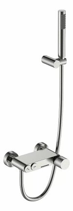 Смеситель для ванны Boheme Stick 123-NB никель брашированный/ручка DIAMOND