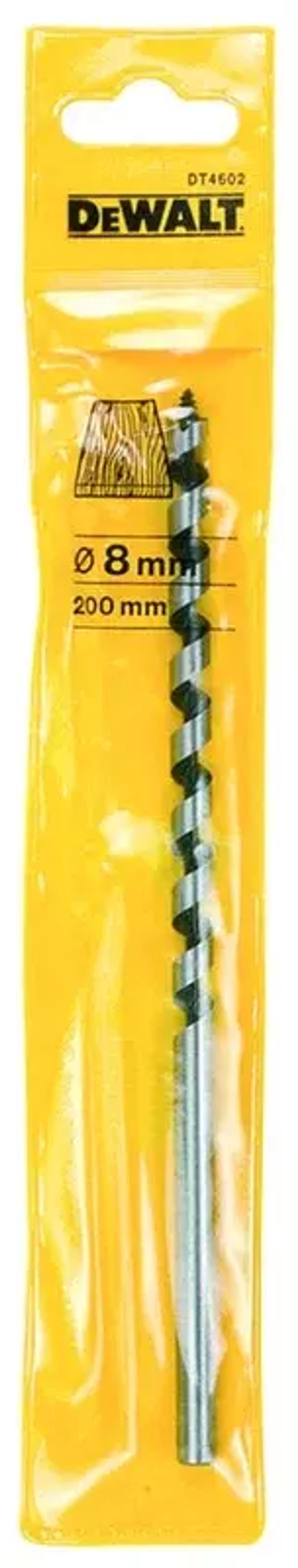 Сверло шнековое по дереву (8х100/200 мм) DEWALT DT 4602