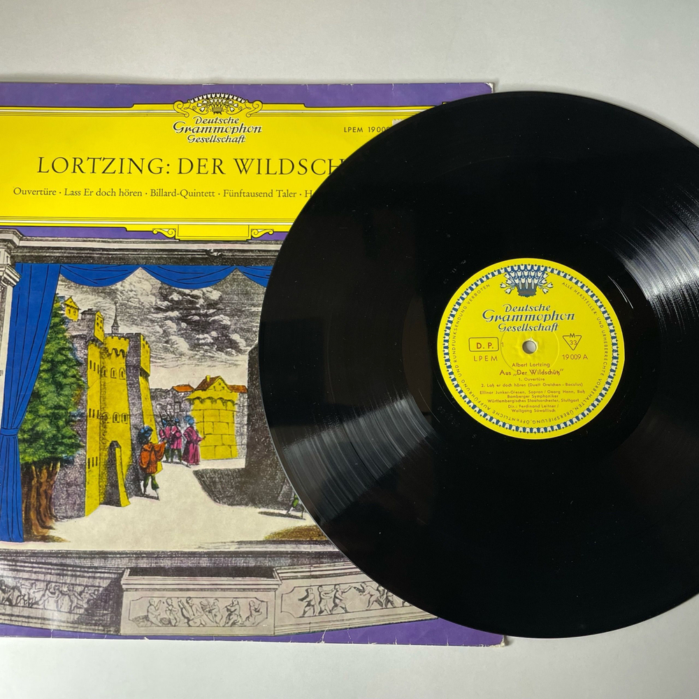 Винтажная виниловая пластинка LP Lortzing Der Wildschutz Опера Лорцинга Браконьер (Германия 1959)