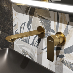 Смеситель для раковины STWORKI Копенгаген S42040GM С ВНУТРЕННЕЙ ЧАСТЬЮ, матовое золото