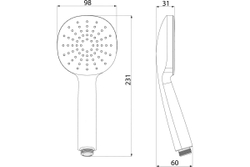 Лейка для душа IDDIS Optima Home черная матовая OPH1FB9i18