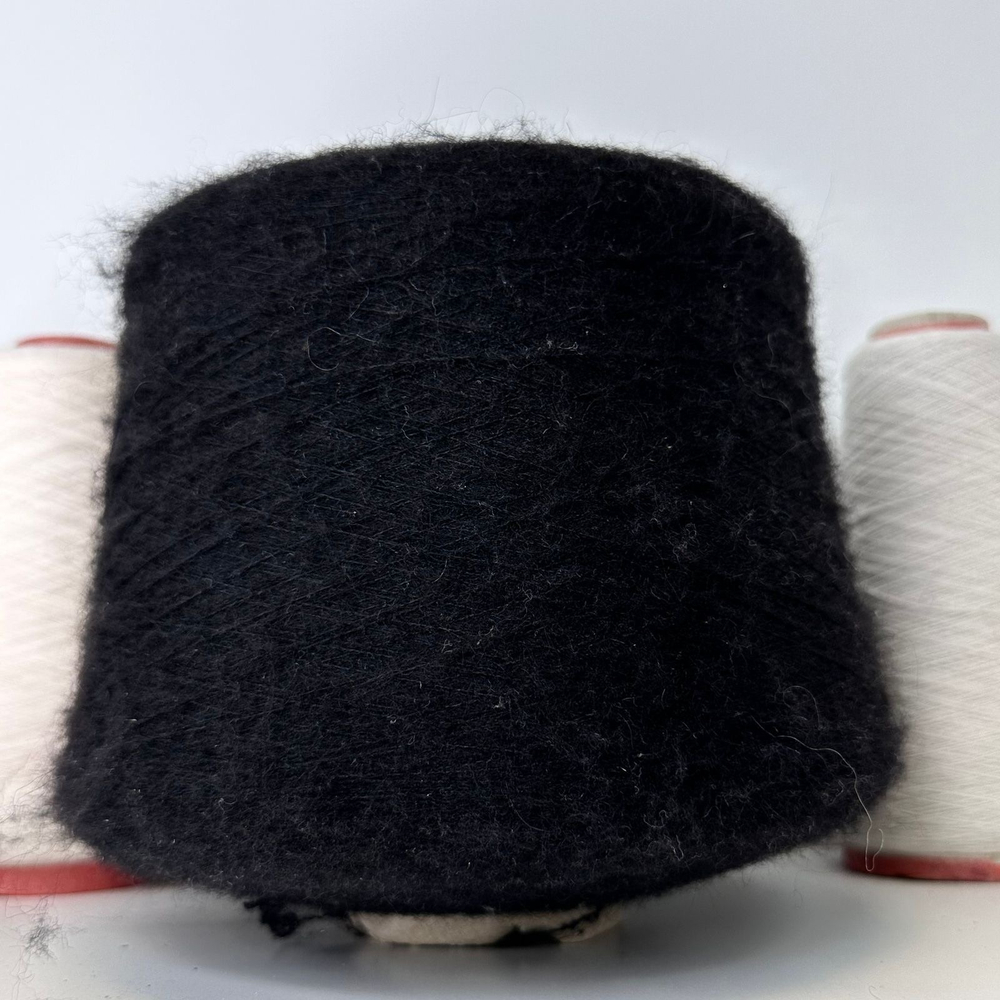 MEGHAN - Filati Ricco; кидмохер, эластан, п/а; 1500м/100гр; col. 331905 NERO, цвет: черный