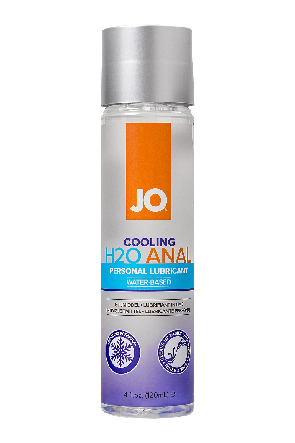 Анальный охлаждающий и обезболивающий лубрикант на водной основе JO Anal H2O COOLING - 120 мл.