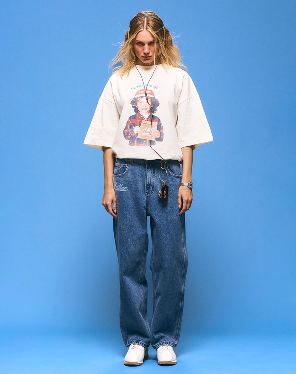 Джинсы Bruler d'Amour Skateur Fantôme синие