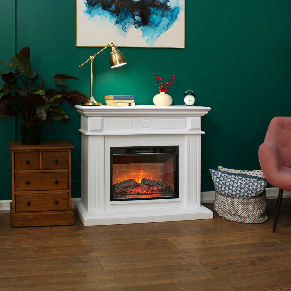 Каминокомплект Real Flame Leda 24/25,5 WT с очагом Irvine 24