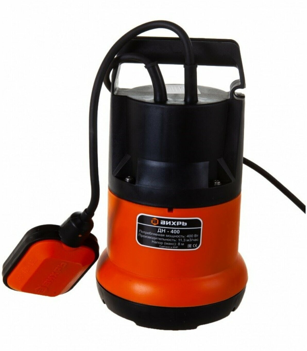 Насосная станция дренажный насос для чистой воды ВИХРЬ ДН-400 (400 Вт)