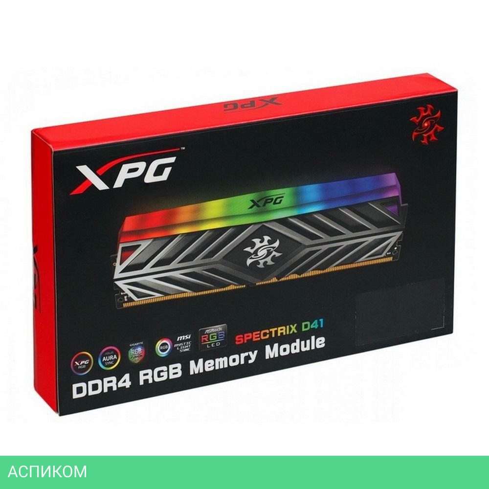 Оперативная память A-Data XPG Spectrix D41 RGB 2x8GB DDR4 PC4-28800 (AX4U36008G18I-DT41)