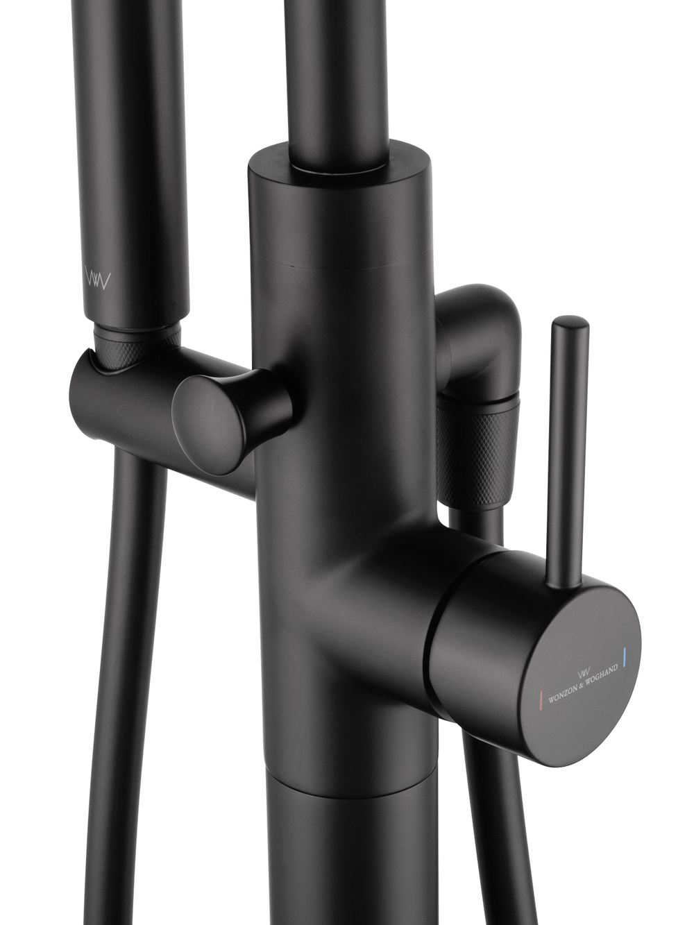 Смеситель для ванны напольного монтажа WONZON & WOGHAND STICK, Черный матовый (WW-88649017-MB)