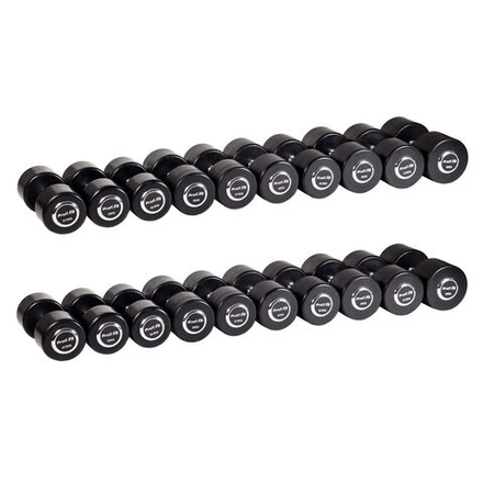 Гантельный ряд профессиональный (шаг 2,5 кг, 10 пар) PROFI-FIT 27,5-50 кг