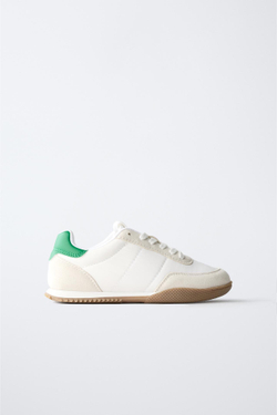 ZARA СПОРТИВНЫЕ КРОССОВКИ С МЯГКОЙ ПОДКЛАДКОЙ, БЕЛЫЙ